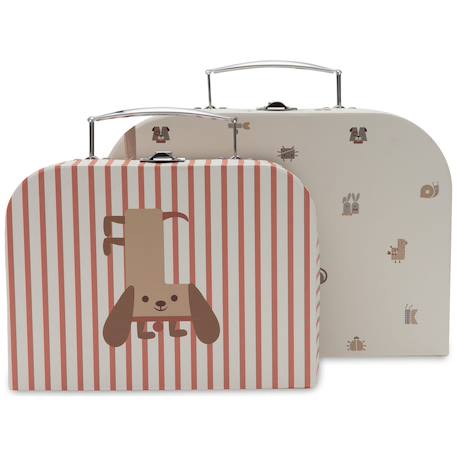 Lot de 2 valisettes animal friends Ecru, orange, marron 1 - vertbaudet enfant 