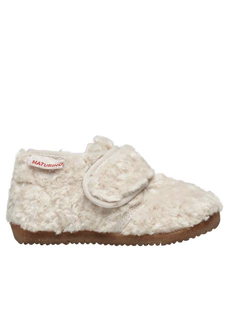 Pantoufles en fausse fourrure home Beige- 1 - vertbaudet enfant 