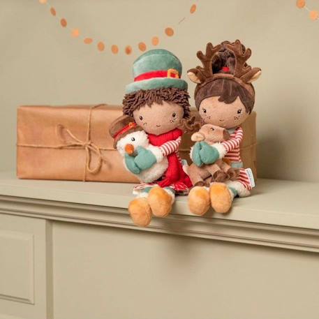 Poupée souple jake et son bonhomme de neige (35 cm) Rouge, vert, blanc 5 - vertbaudet enfant 