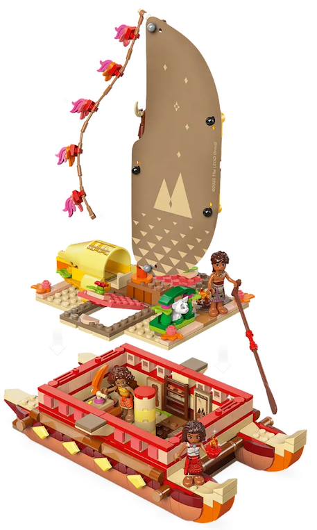 Lego disney - le bateau d'aventure de vaiana - 43270 Multicolore 4 - vertbaudet enfant 