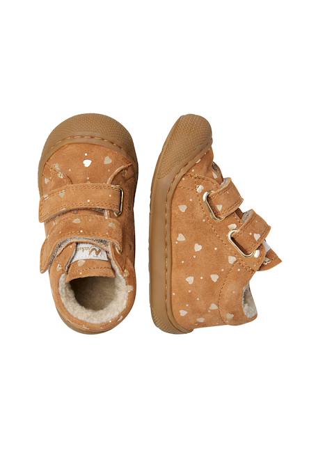 Chaussures premiers pas en suède cocoon vl Gris tourterelle-+Marron-+Rose poudré- 9 - vertbaudet enfant 