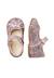 Ballerines en cuir et tissu pailleté ballet Rose- 4 - vertbaudet enfant 