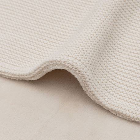 Couverture en polaire basic knit oatmeal (100 x 150 cm) Ecru 5 - vertbaudet enfant 