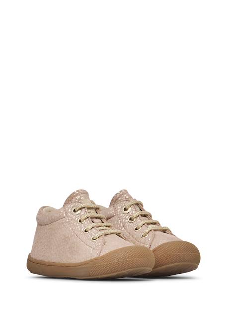 Chaussures en suède cocoon Beige-+Rose- 7 - vertbaudet enfant 