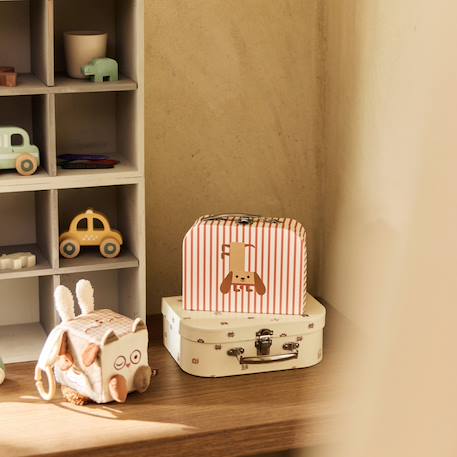 Lot de 2 valisettes animal friends Ecru, orange, marron 6 - vertbaudet enfant 