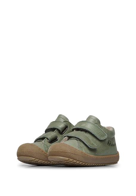 Chaussons premiers pas doublés en laine racoon vl Rose clair-+Sage- 10 - vertbaudet enfant 