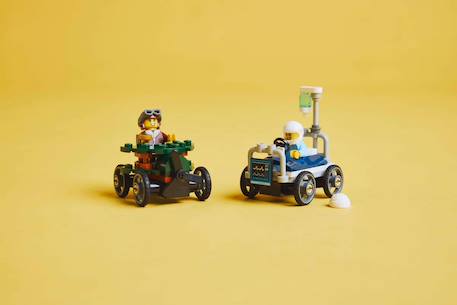 Lego city - pack de bolides de course : avion contre lit d'hôpital - 60459 Multicolore 6 - vertbaudet enfant 