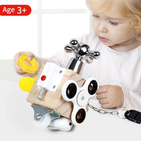 Busy cube - jouet éducatif pour enfants Multi-coloured 3 - vertbaudet enfant 