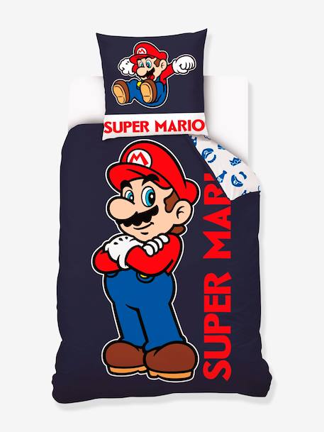 Parure housse de couette enfant et taie d'oreiller Super Mario marine 1 - vertbaudet enfant 