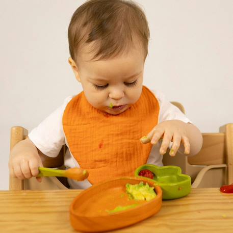 Assiette à compartiments et sa cuillère cathy la carotte Multi-coloured 6 - vertbaudet enfant 