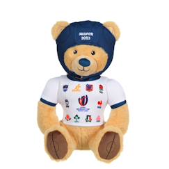 Jouet-Peluche ours t-shirt 20 nations coupe du monde de rugby, officielle 24 cm assis