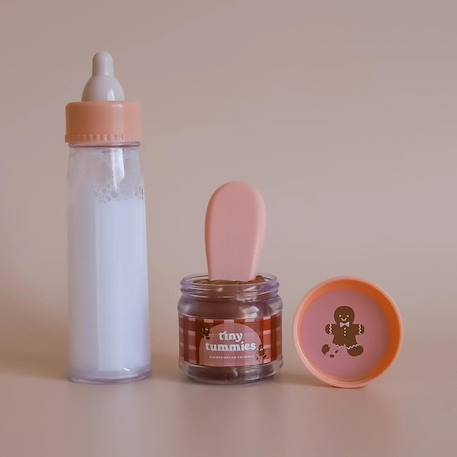 Coffret repas petit pot et biberon magiques pour poupée pain d'épices Blanc, marron, rose 2 - vertbaudet enfant 