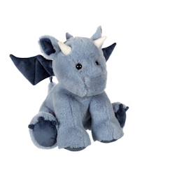 Jouet-Peluche - peluche dragon trendy, bleu jeans 30 cm