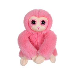 Jouet-Peluche - peluche p'tit paresseux rose - 16 cm