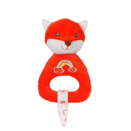 Hochet rainbow renard - 15 cm Orange 1 - vertbaudet enfant 