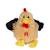 Peluche - les pakidoo sonores  en peluche 15 cm - coq beige Beige 1 - vertbaudet enfant 