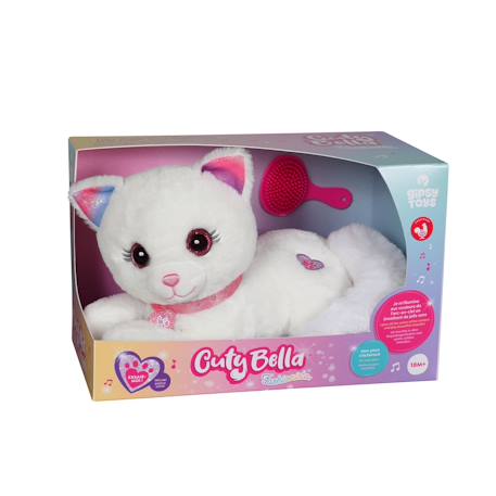 Peluche interactive chat 30cm- cuty bella fashionista Blanc 1 - vertbaudet enfant 