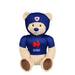 Jouet-Peluche ours fédération française de rugby (ffr) - peluche officielle sous licence - 24 cm assis