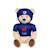 Peluche ours fédération française de rugby (ffr) - peluche officielle sous licence - 24 cm assis Beige 1 - vertbaudet enfant 