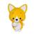 Peluche little corgi Cuties 80 cm Jaune 1 - vertbaudet enfant 