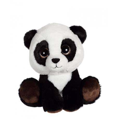 Peluche - peluche puppy eyes pets nature panda - 22 cm Noir 1 - vertbaudet enfant 