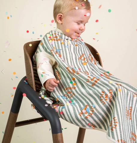 Bavoir boo évolutif 6 mois - 4 ans happy and hungry Vert 4 - vertbaudet enfant 