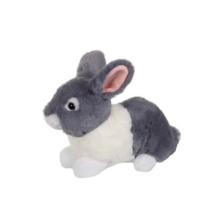 Peluche - peluche lapin allongé - gris et blanc -  20 cm Gris 1 - vertbaudet enfant 