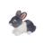 Peluche - peluche lapin allongé - gris et blanc -  20 cm Gris 1 - vertbaudet enfant 