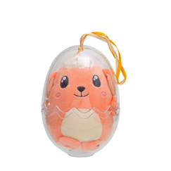 Jouet-Peluche - œuf cosymals de pâques - agneau orange en peluche  - 12 cm