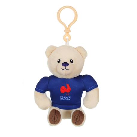 Porté clé peluche - FFF fédération française de rugby - 10cm Beige 1 - vertbaudet enfant 