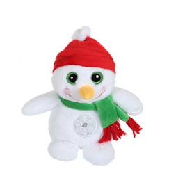 Jouet-Peluche - Noel pétillous sonore 16 cm - bonhomme de neige