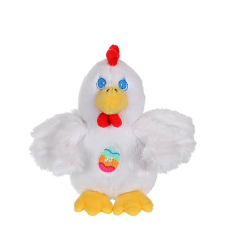 Peluche - les amis de pâques sonores - poule blanche en peluche - 13 cm Beige 1 - vertbaudet enfant 
