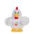 Peluche - les amis de pâques sonores - poule blanche en peluche - 13 cm Beige 1 - vertbaudet enfant 