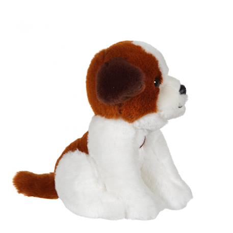 Peluche - peluche chien mimi dogs sonore blanc et marron - 18 cm Marron 2 - vertbaudet enfant 