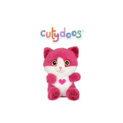 Jouet-Peluche - peluche chat berry rose framboise cutydoos love - 13 cm