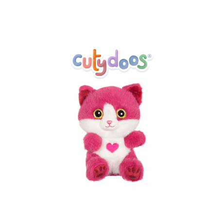 Peluche - peluche chat berry rose framboise cutydoos love - 13 cm Rose 1 - vertbaudet enfant 