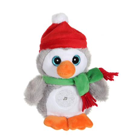 Peluche - Noel pétillous sonore 16 cm - pingouin Gris 1 - vertbaudet enfant 