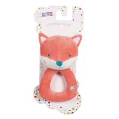 Jouet-Hochet les ptits féeriques renard - 14 cm