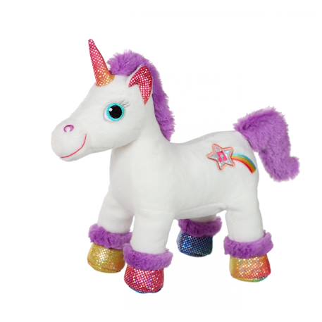 Peluche - peluche lica bella sonore, blanche et violet 22 cm Violet 1 - vertbaudet enfant 