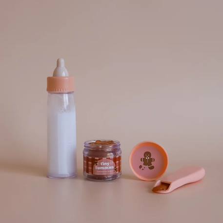Coffret repas petit pot et biberon magiques pour poupée pain d'épices Blanc, marron, rose 3 - vertbaudet enfant 