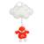 Boîte à musique rainbow renard - 32 cm Orange 1 - vertbaudet enfant 