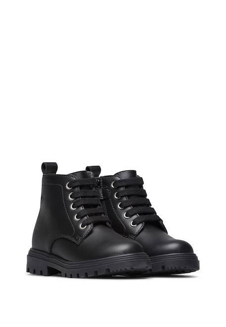 Chaussures premiers pas en cuir makki zip Noir- 2 - vertbaudet enfant 