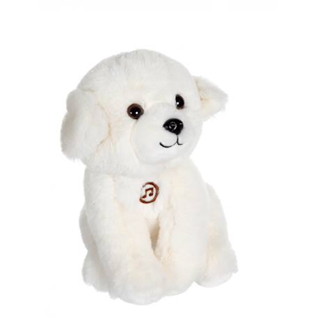 Peluche - peluche chien mimi dogs sonore blanc - 18 cm Blanc 2 - vertbaudet enfant 