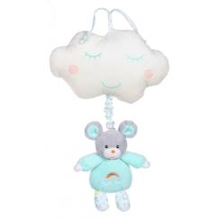 Linge de maison et décoration-Décoration-Boîte à musique rainbow souris - 32 cm