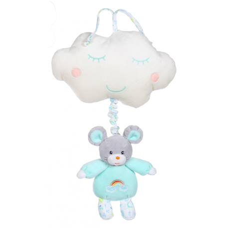 Boîte à musique rainbow souris - 32 cm Vert 1 - vertbaudet enfant 