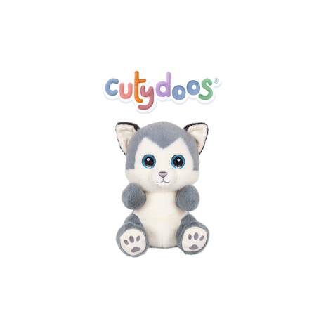 Peluche chien husky Skandy 23 cm Blanc 1 - vertbaudet enfant 