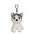 Porte-clés chien husky 12 cm Blanc 1 - vertbaudet enfant 