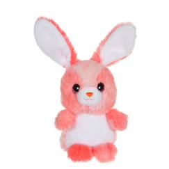 Jouet-Peluche - peluche lapin cloudy 15 cm - corail