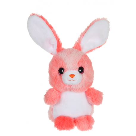 Peluche - peluche lapin cloudy 15 cm - corail Corail 1 - vertbaudet enfant 