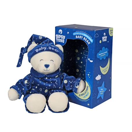 Peluche - ourson baby bear glow in the dark - peluche vendue en boîte cadeau Bleu 1 - vertbaudet enfant 